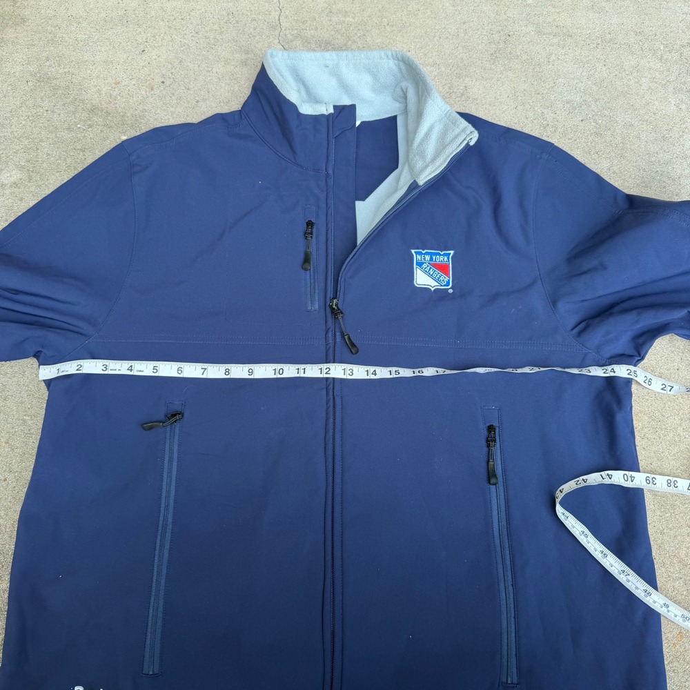 Reebok New York Rangers NHL Mens Navy Blue Full Zip Fleece Lined Jacket Large - Picture 7 of 11